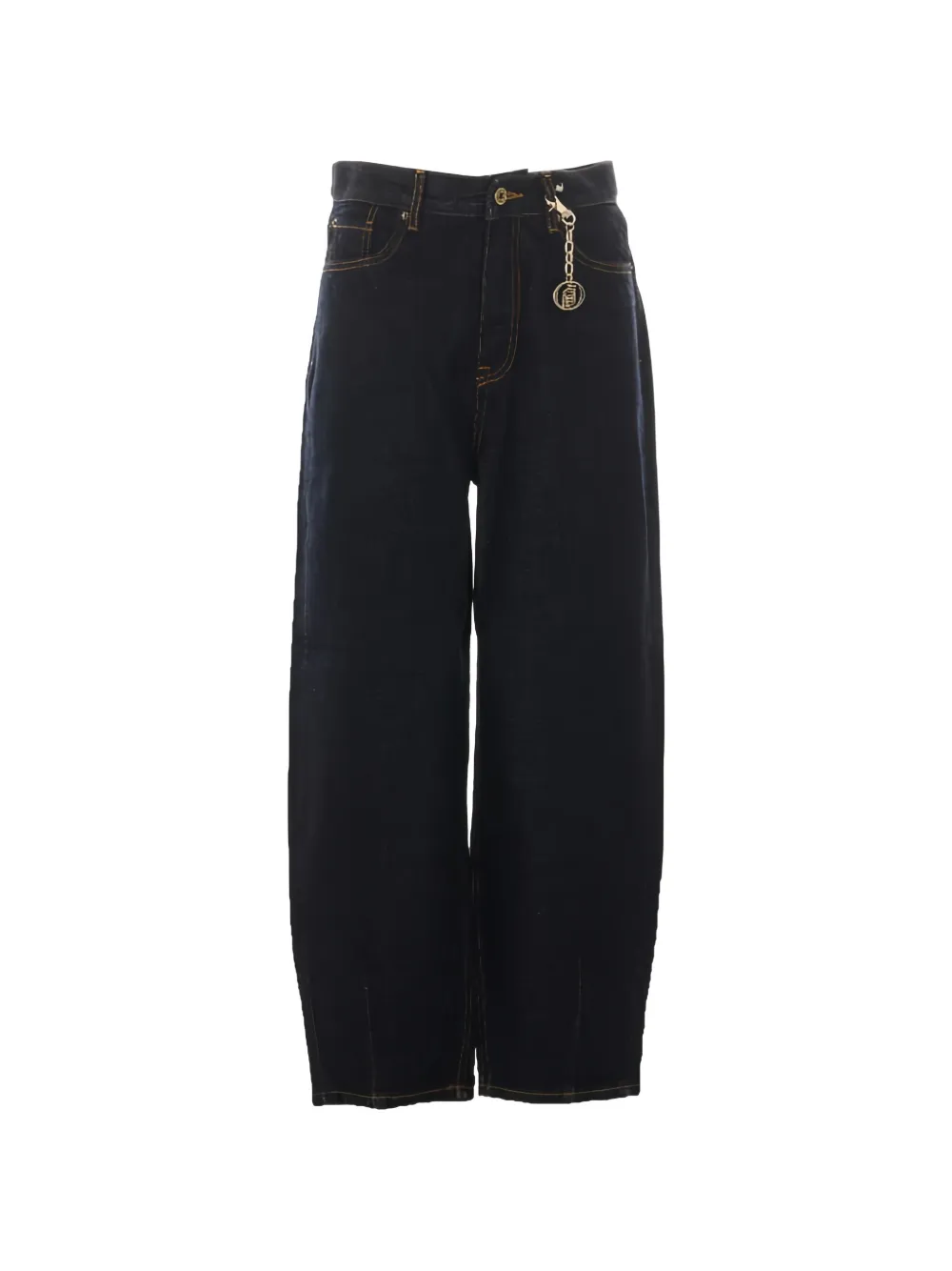 LIU JO logo-charm wide-leg jeans - Blau