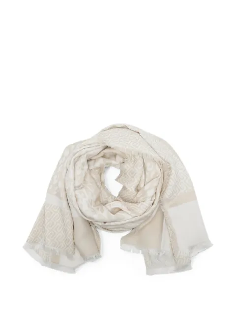 LIU JO leopard-print monogram scarf
