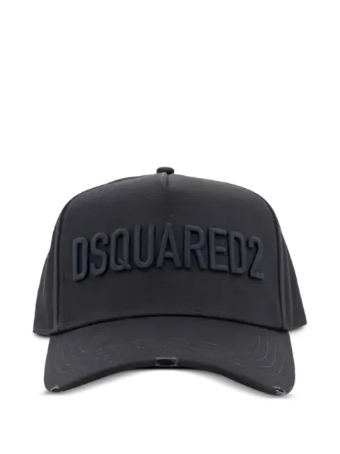 DSQUARED2 gorra con efecto desgastado y logo