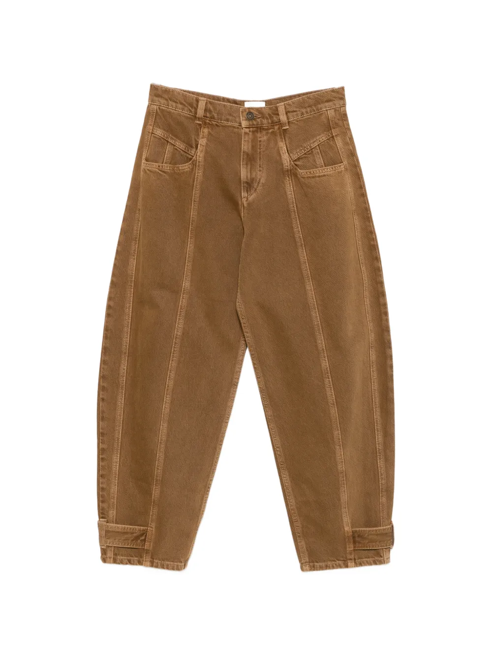 ISABEL MARANT Leja seam-detail tapered jeans - Braun