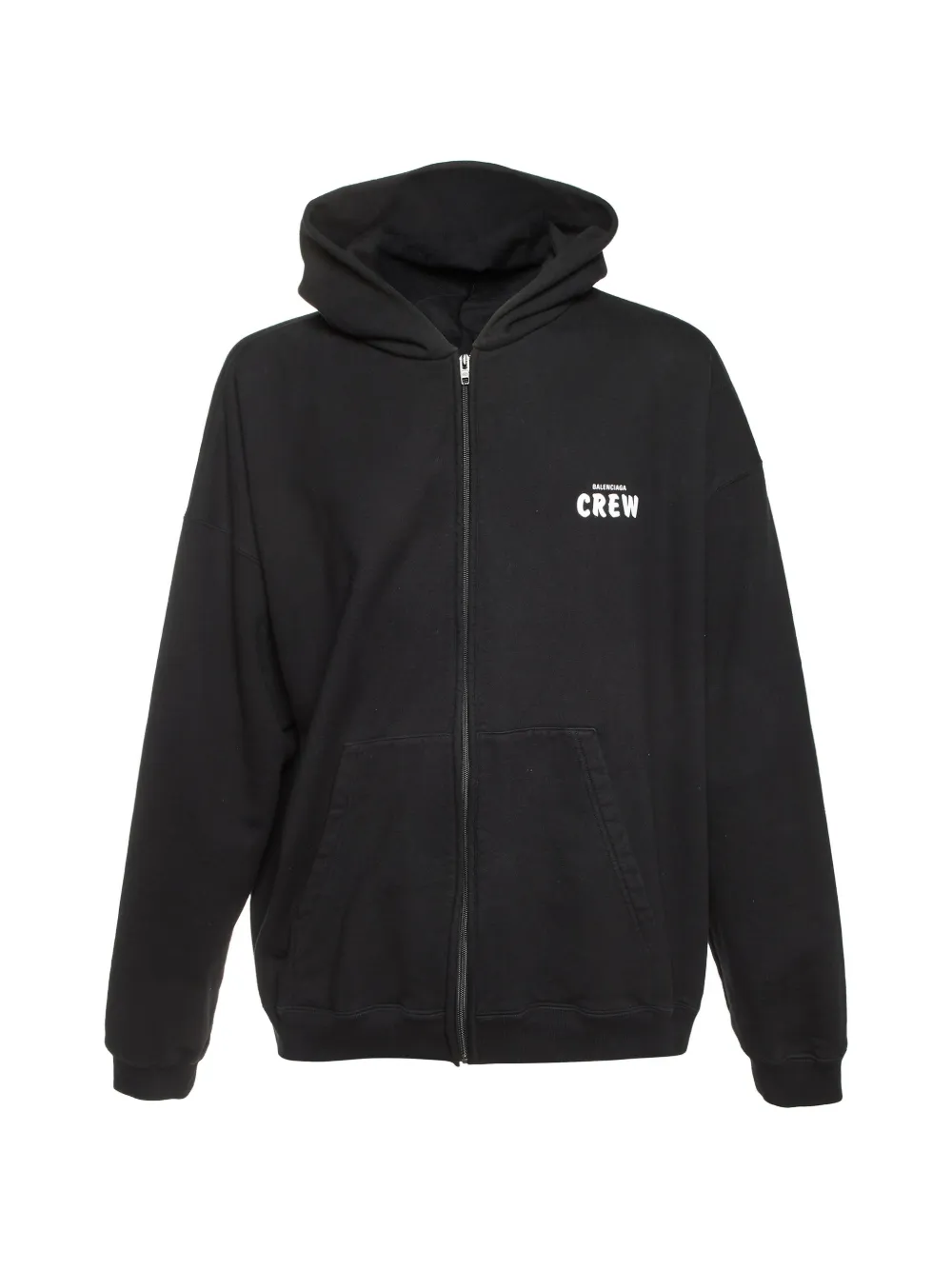 Balenciaga Pre-Owned logo-print zip-up hoodie - Nero