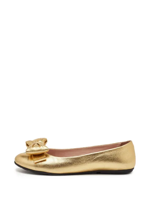 Moschino Pre-Owned bow-detail leather ballet flats