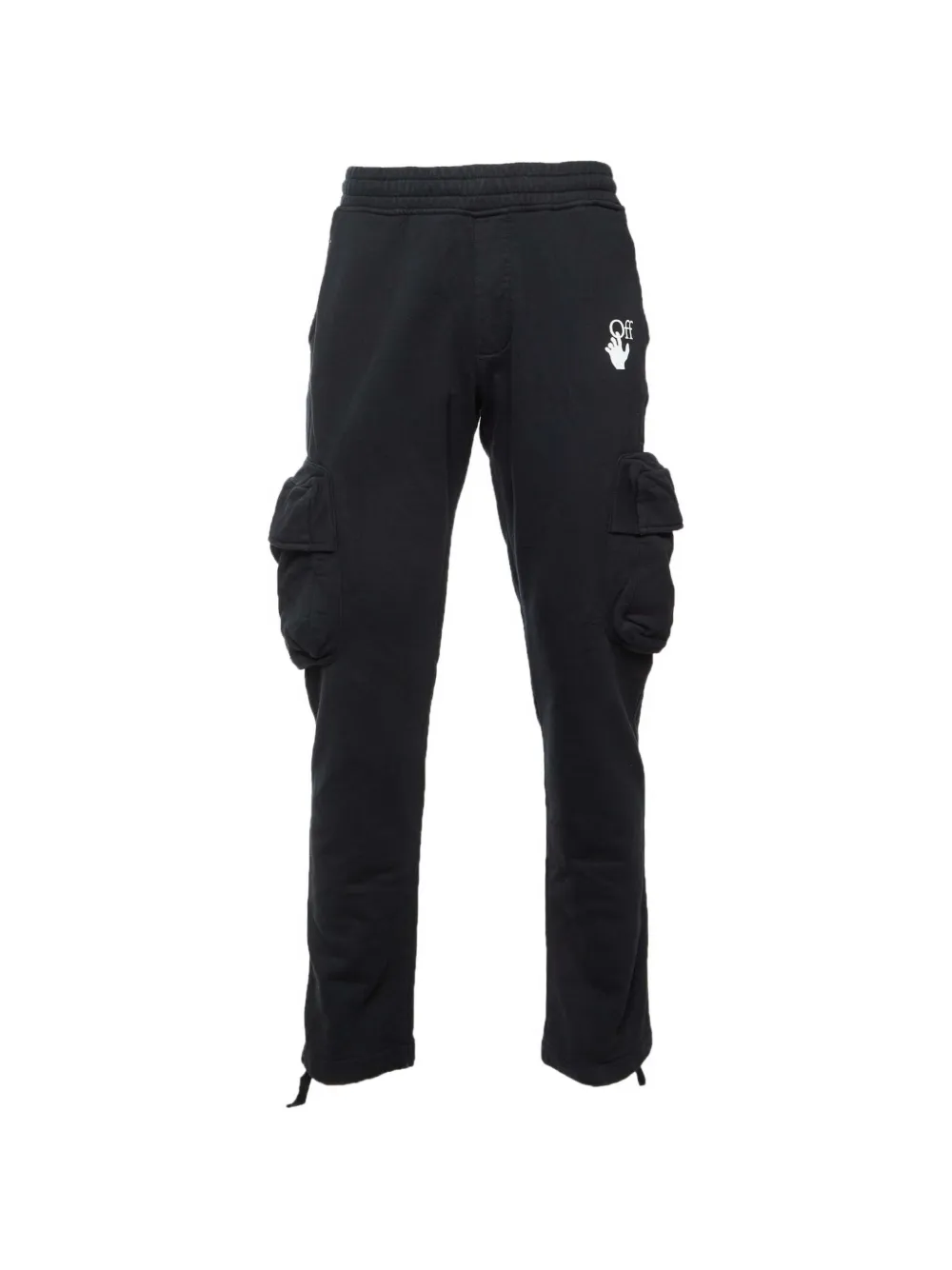 Pre-owned Off-white Marker Print Cargo Track Pants In Black