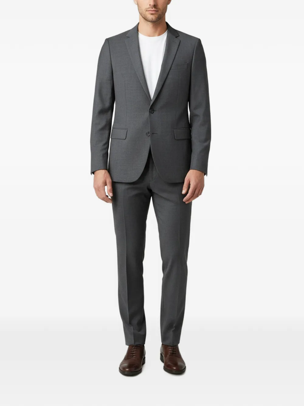 Carolina Herrera Vintage Amaro/Heise single-breasted suit - Grigio