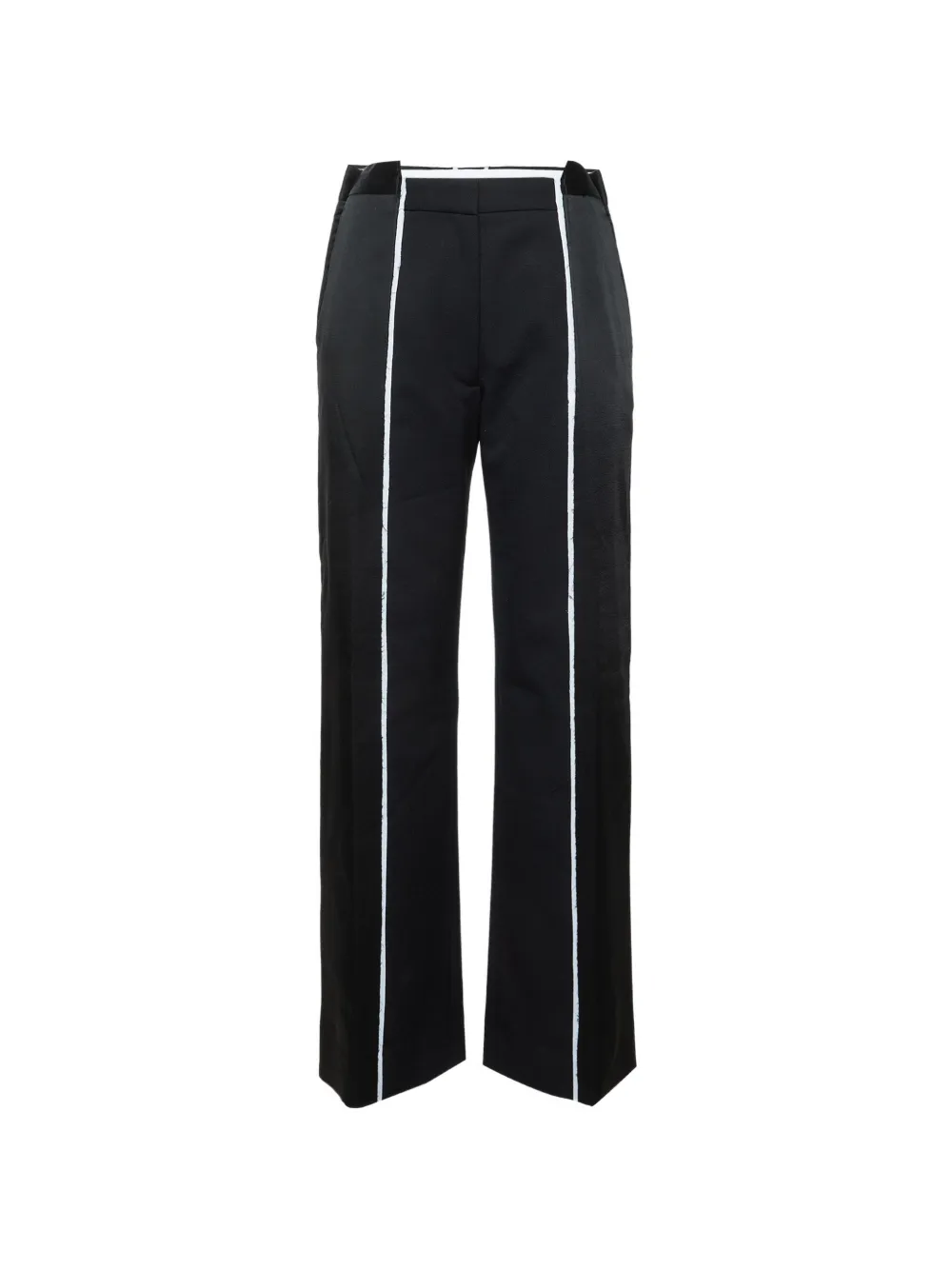 Victoria Beckham satin-trim trousers - Nero