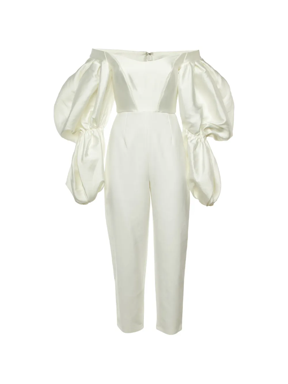 Solace London Alba puff-sleeve jumpsuit - Bianco