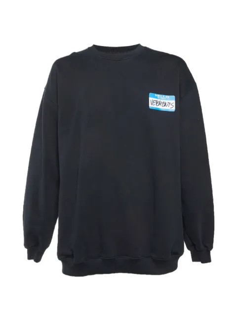 VETEMENTS print-detail long-sleeve sweatshirt