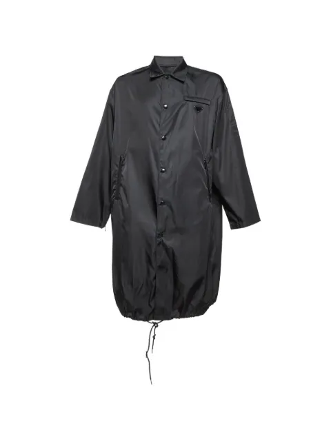 Prada Pre-Owned logo-detail long-sleeve coat