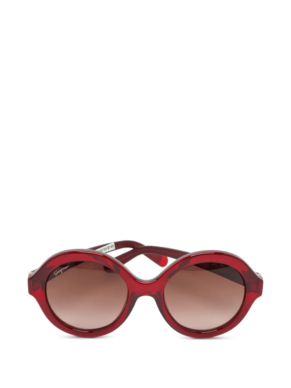 Ferragamo Pre-Owned round-frame sunglasses - Rosso
