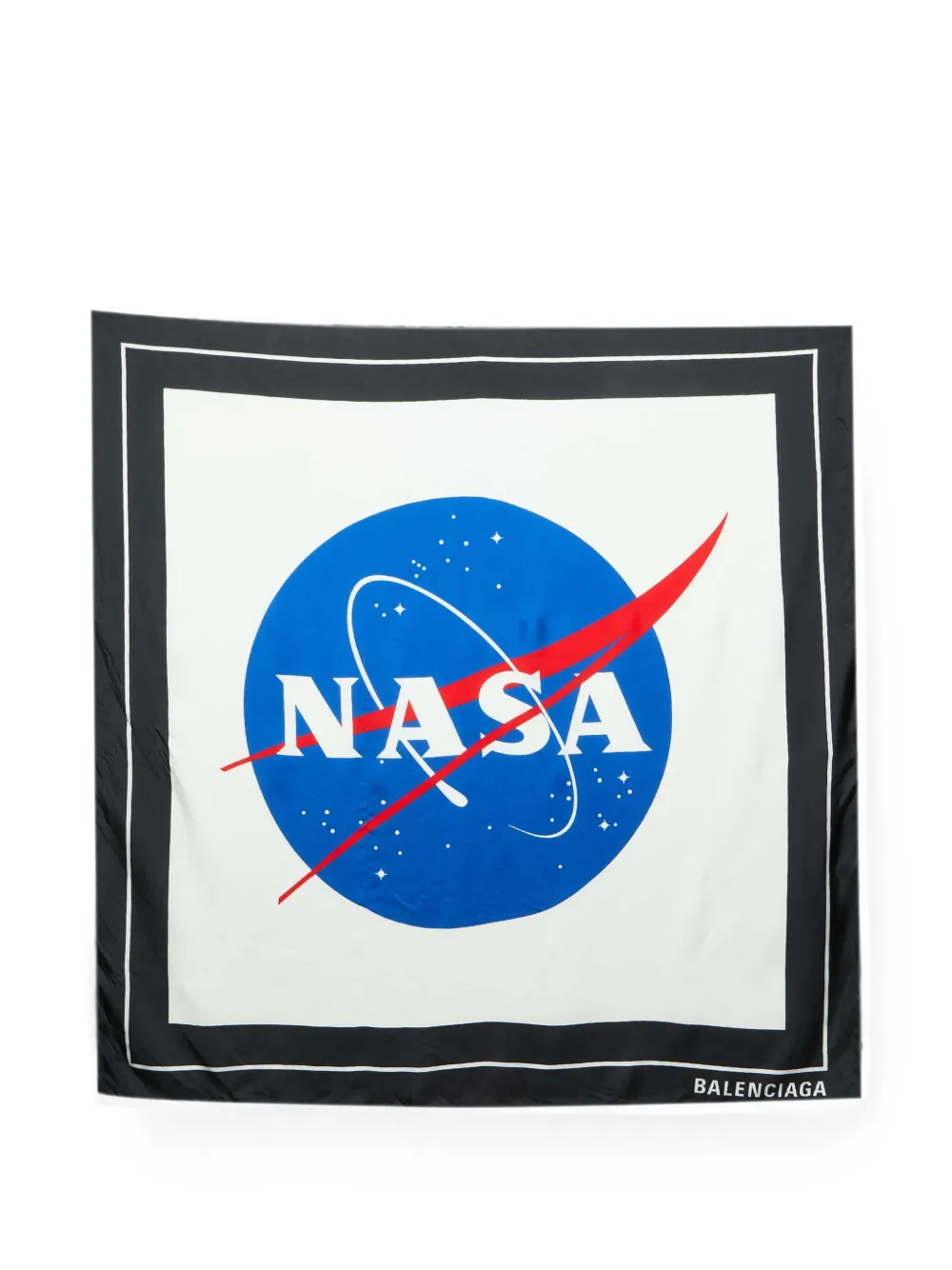 Balenciaga Pre-Owned x NASA logo-detail scarf - Bianco