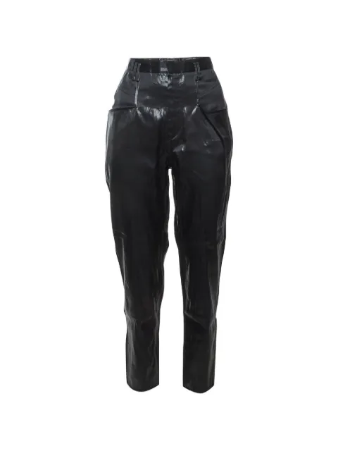 Isabel Marant Vintage silk high-waisted tapered trousers