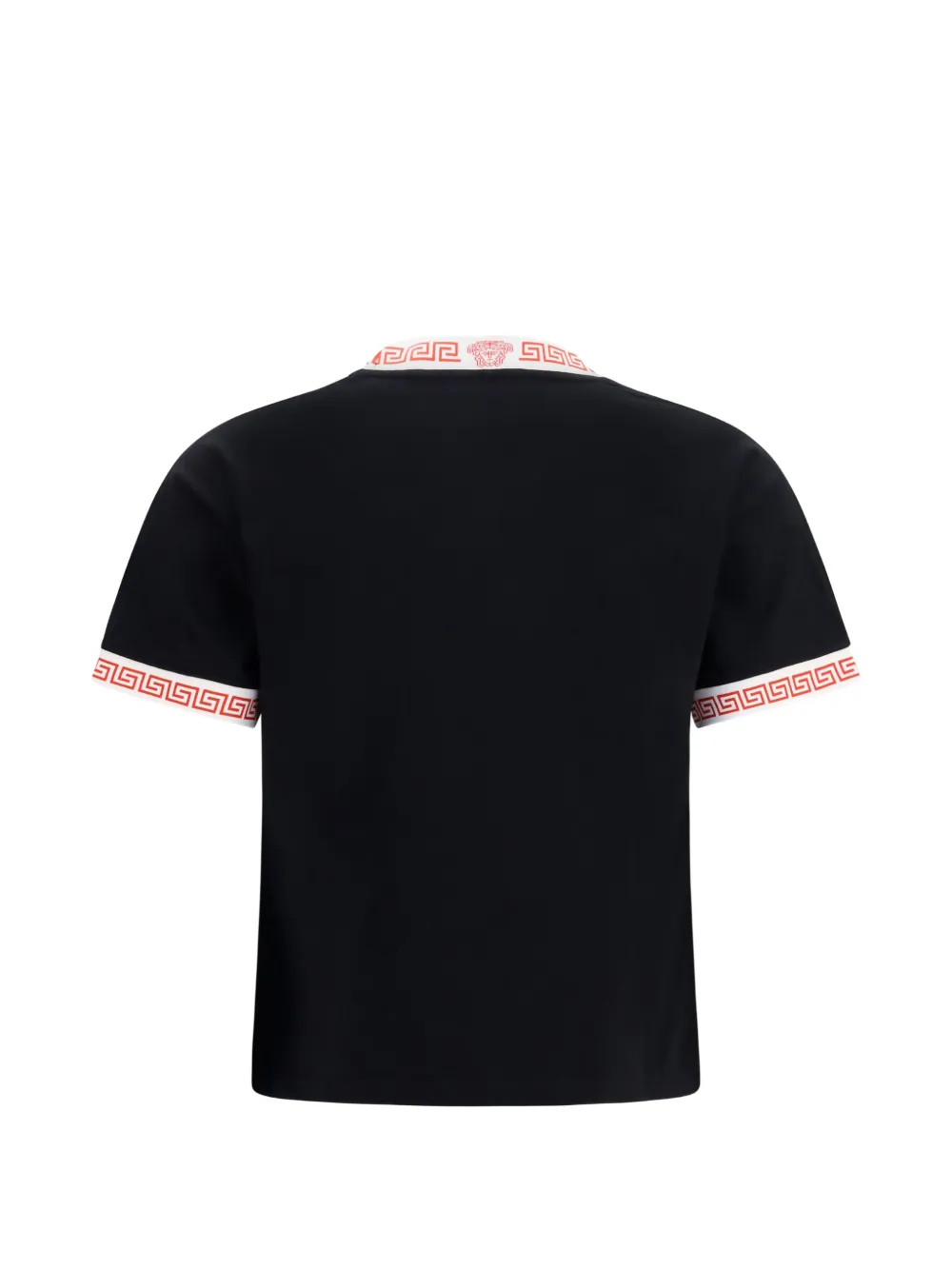 Versace Medusa T-shirt met Greca afwerking Zwart