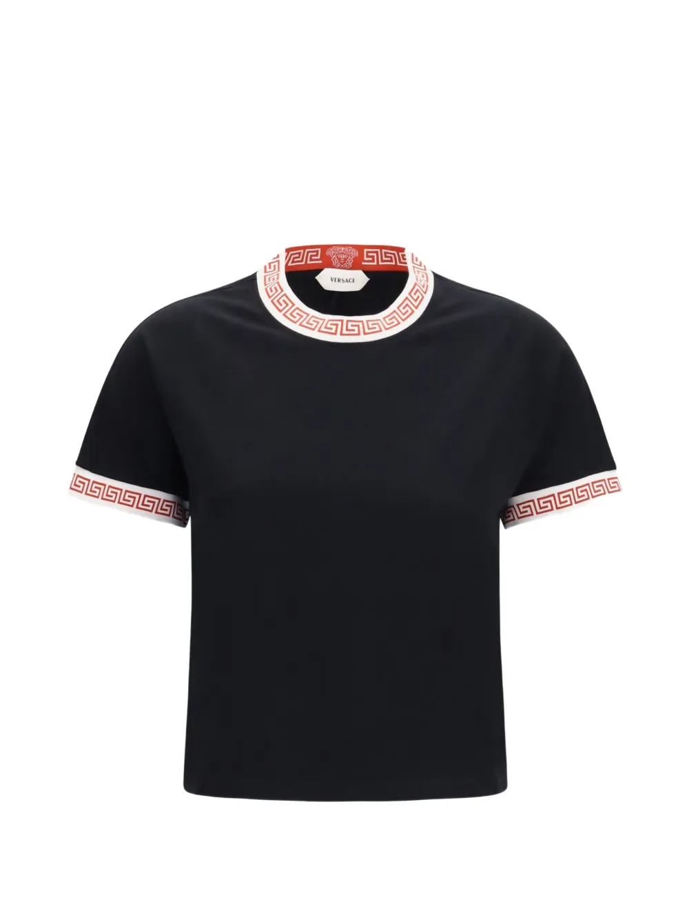 Versace jacquard stretch cotton-jersey T-shirt