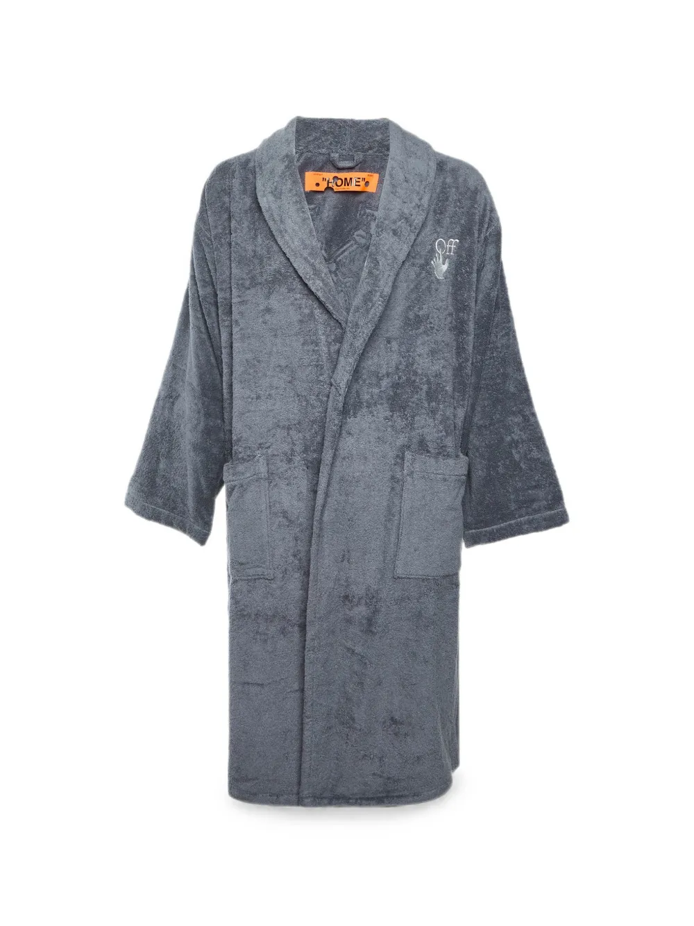 Off-White Pre-Owned Bademantel mit Logo-Stickerei - Grau