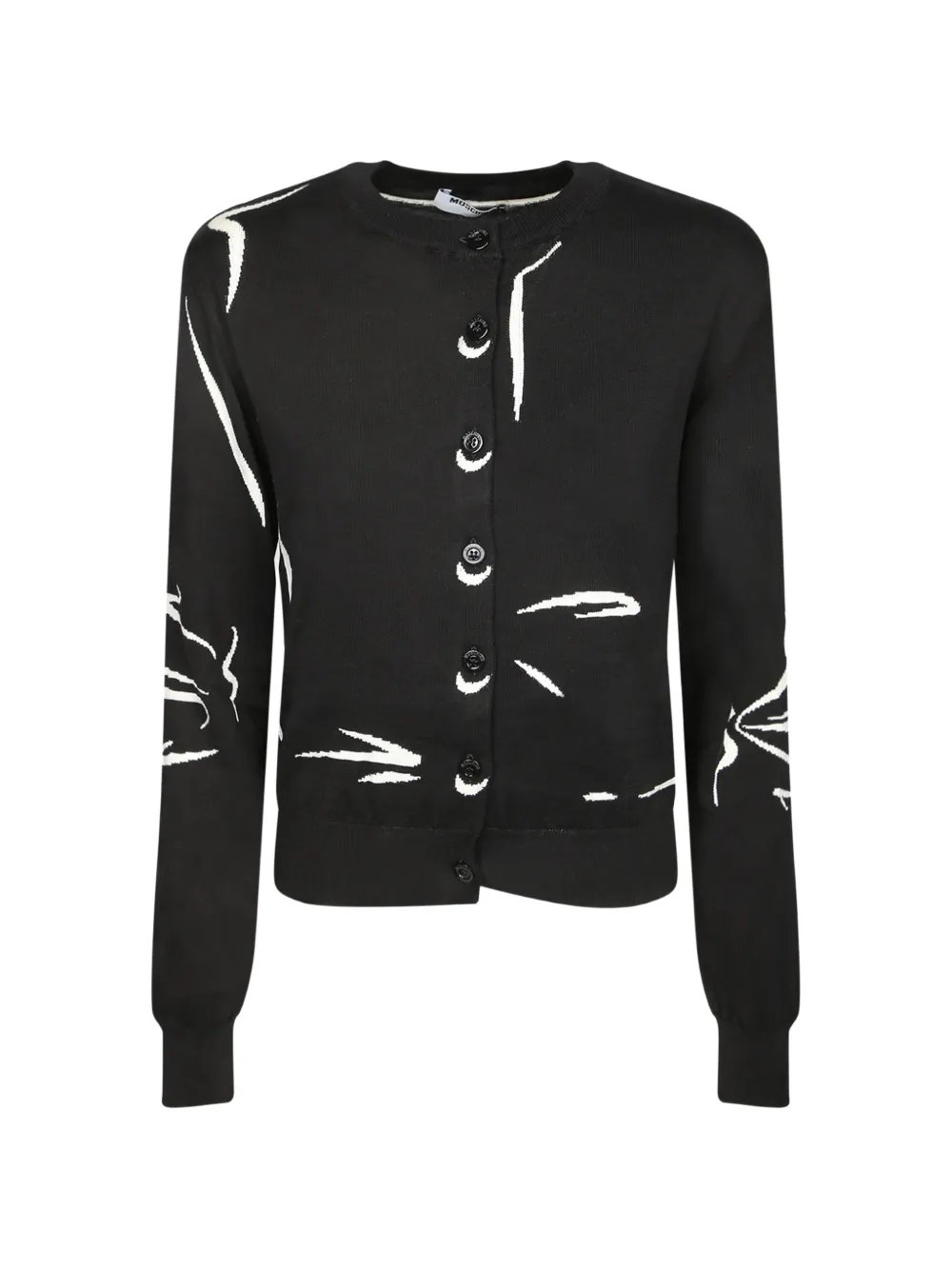 Moschino scribble-print cardigan - Schwarz