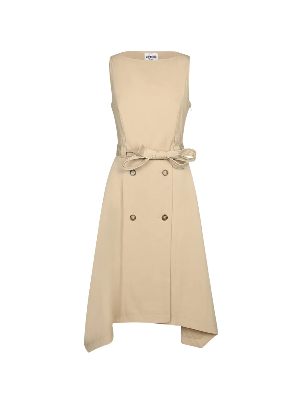 MOSCHINO JEANS double-breasted belted midi dress - Toni neutri