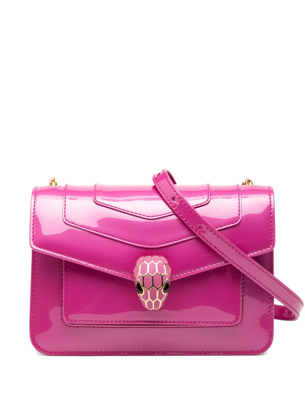 Bvlgari Pre-Owned 2010-2026 Patent Serpenti Forever crossbody bag - Rosa