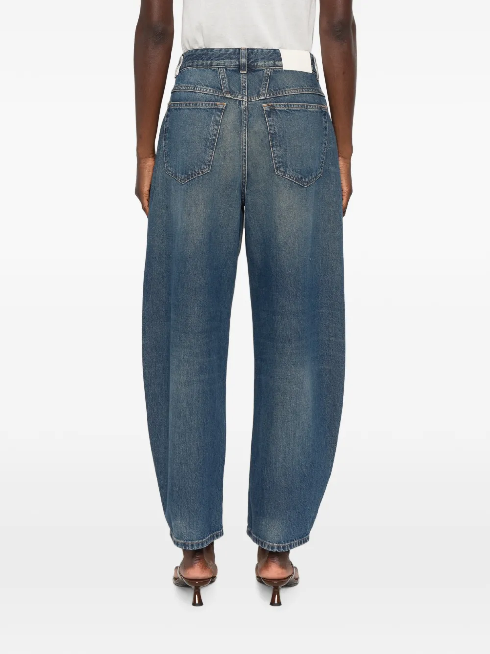 Closed Jazzie barrel jeans met vervaagd effect Blauw