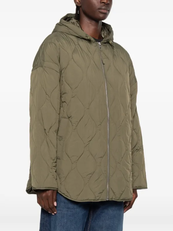 Closed Quilted Hooded Jacket | Green | FARFETCH RO