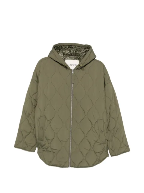 Closed quilted hooded jacket