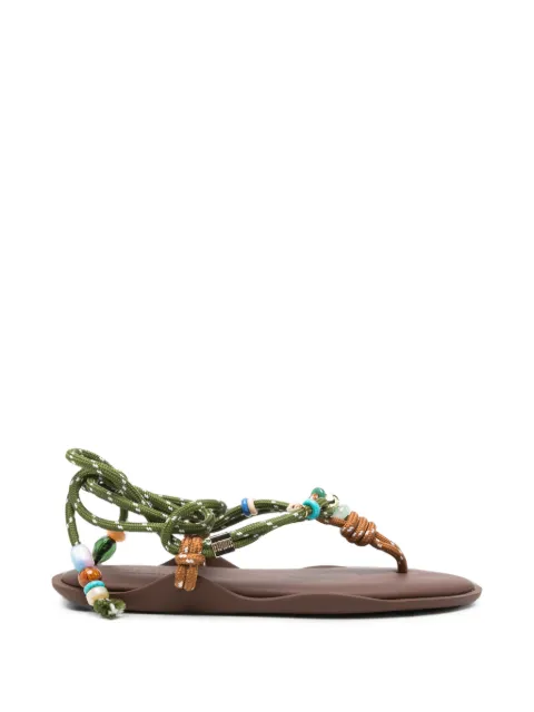 Flòwze x Collanine Colorate bead-embellished sandals