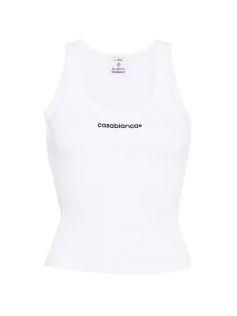 Casablanca logo ribbed tank top