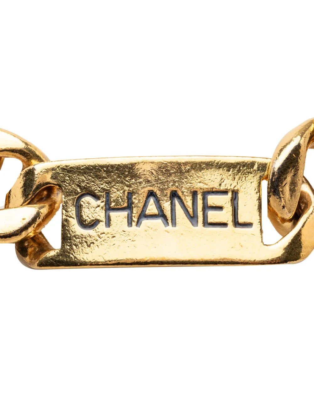 CHANEL Pre-Owned 1950-1970 CC Gold Plated Logo Chain Necklace costume necklace - Oro