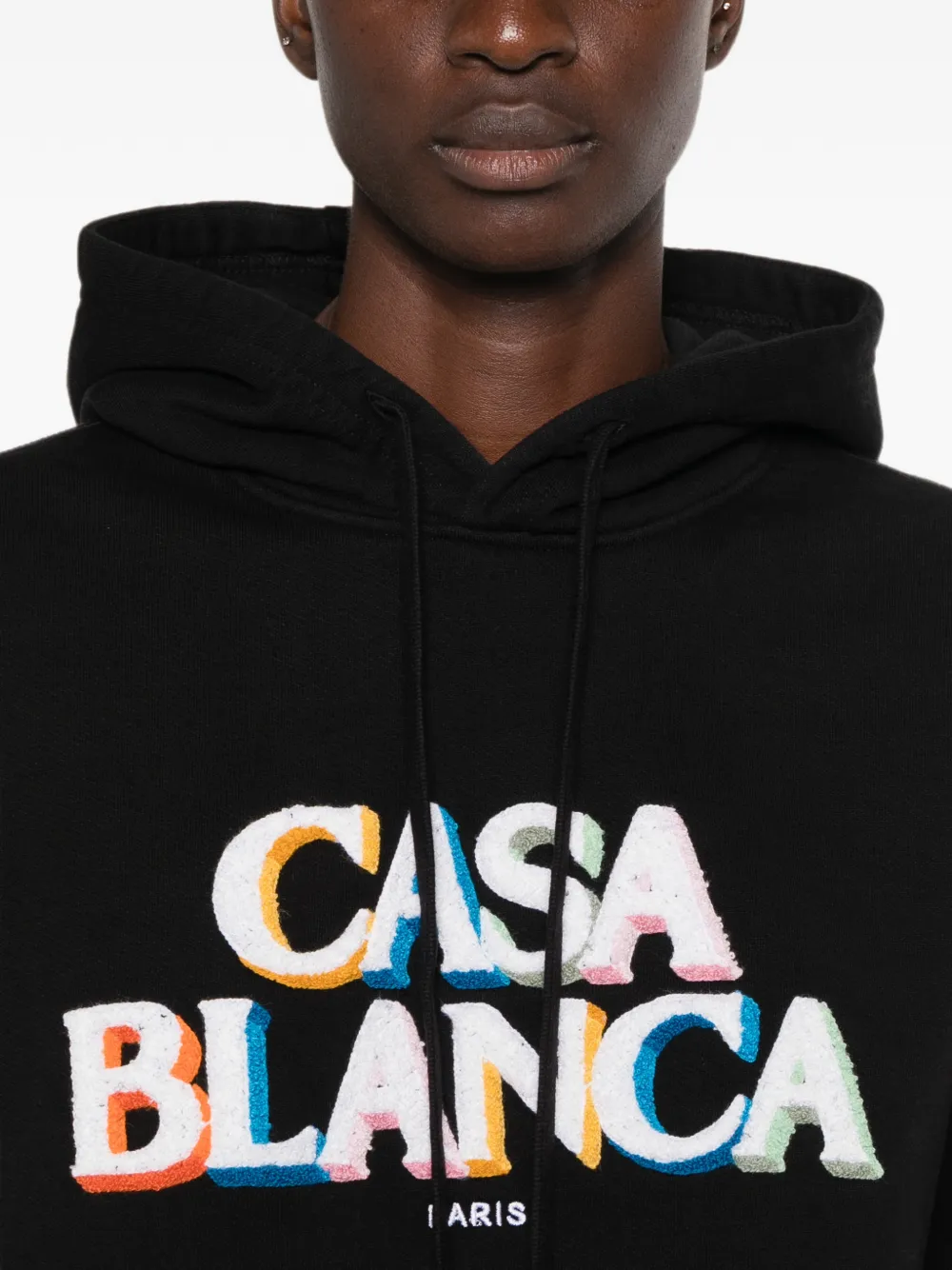 Casablanca Hoodie met trekkoord Zwart