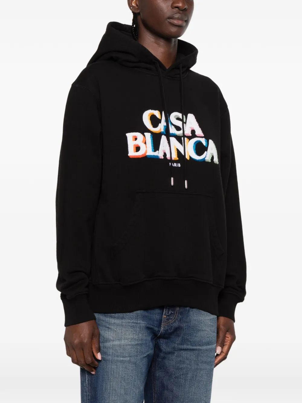 Casablanca Hoodie met trekkoord Zwart