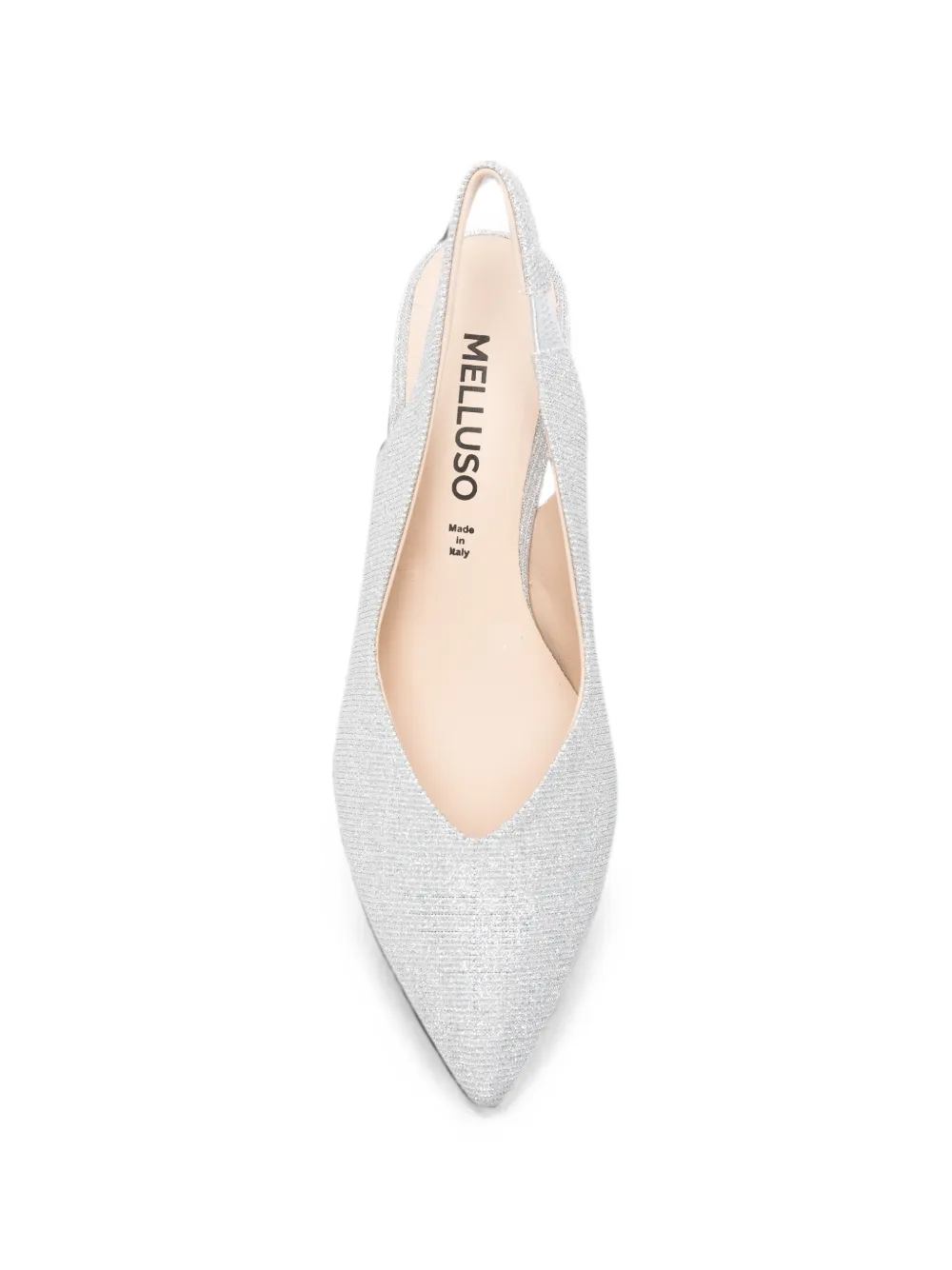 MELLUSO Linda pointed-toe slingback heeled pumps Zilver