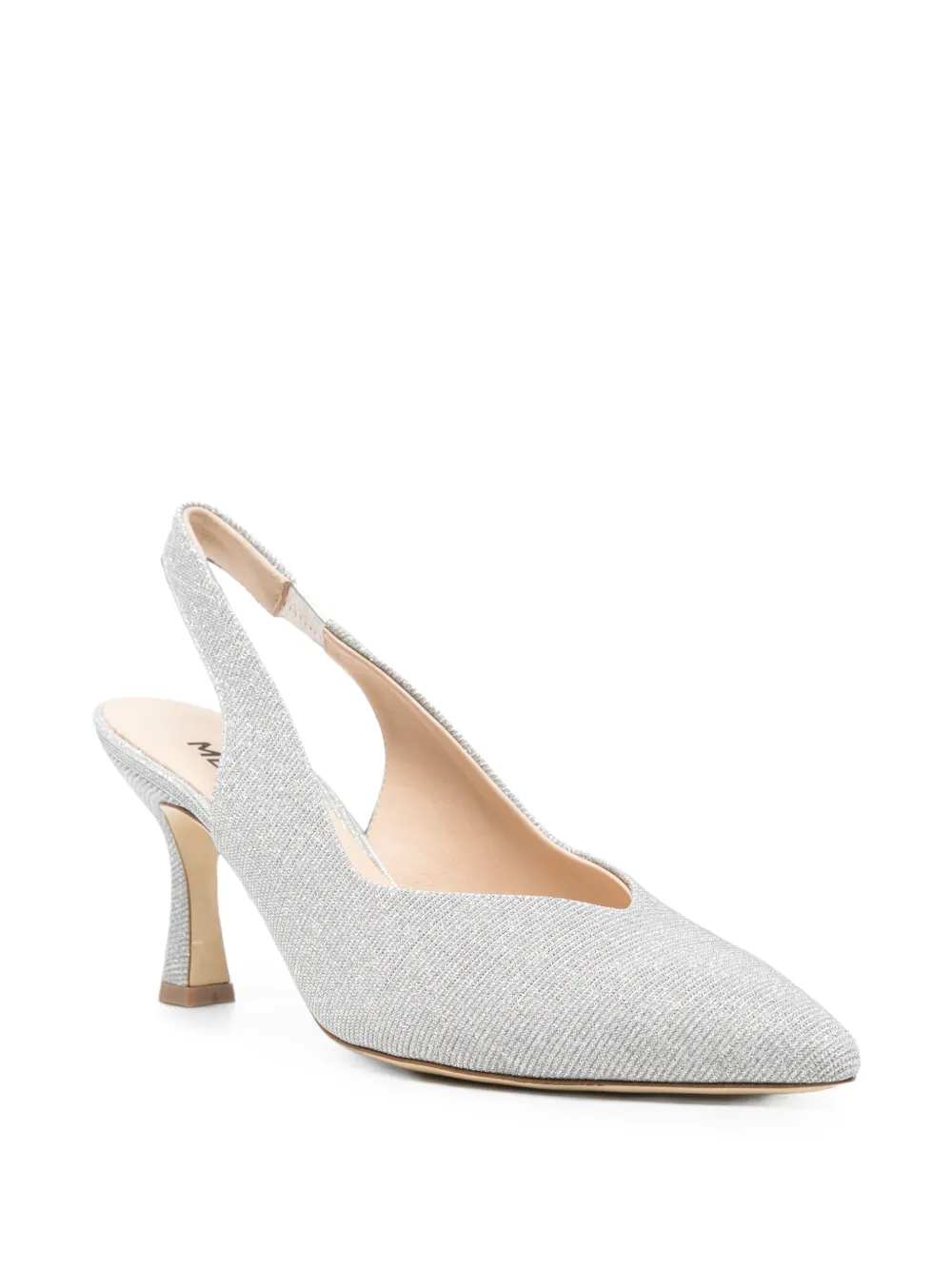 MELLUSO Linda pointed-toe slingback heeled pumps Zilver