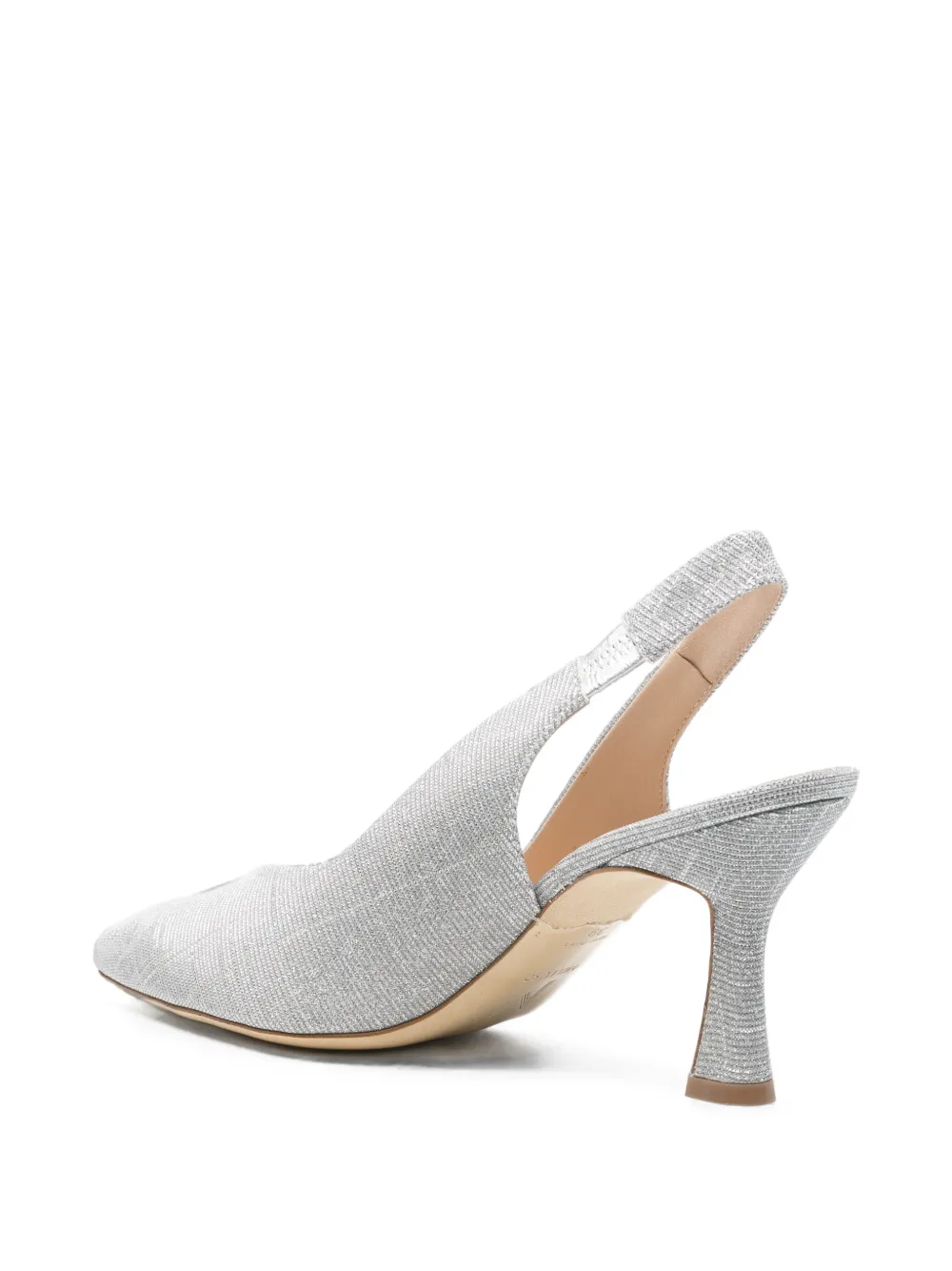 MELLUSO Linda pointed-toe slingback heeled pumps Zilver