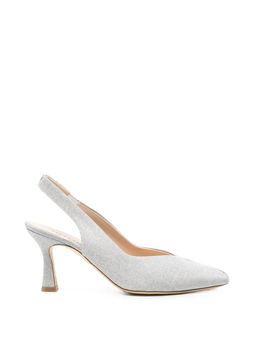 MELLUSO Linda pointed-toe slingback heeled pumps Zilver