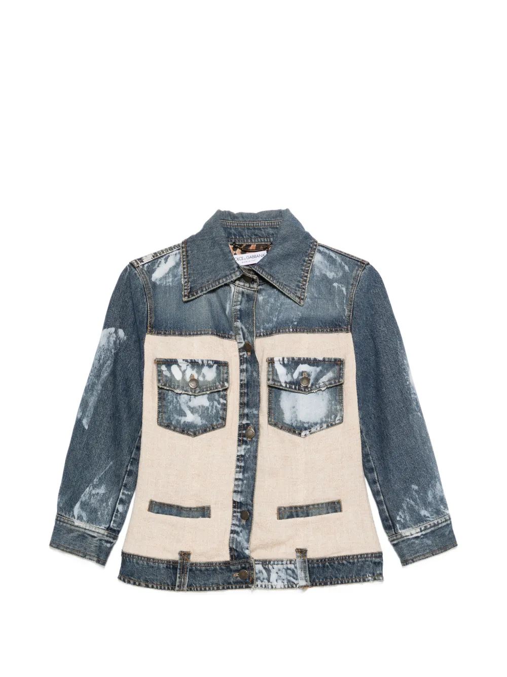 Dolce & Gabbana Pre-Owned 2000s panelled denim jacket - Blu