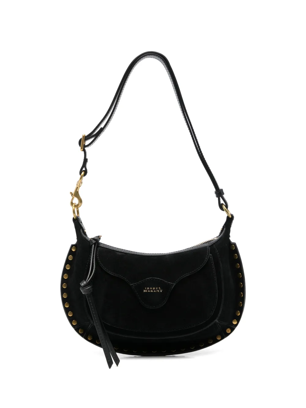 ISABEL MARANT stud-embellished suede shoulder bag - Nero