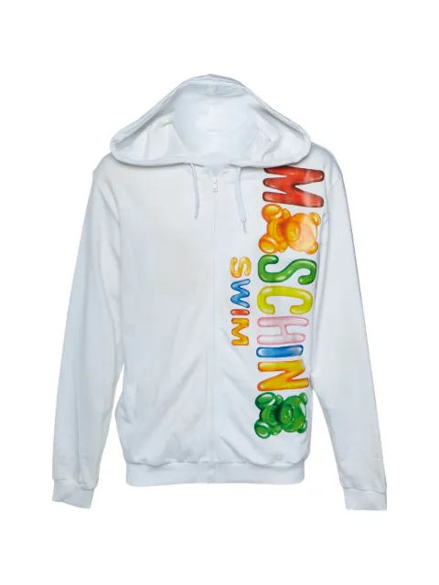 Moschino Pre-Owned hoodie con cierre y logo estampado
