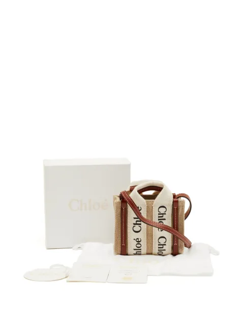 Chloé Pre-Owned Woody logo-strap tote bag