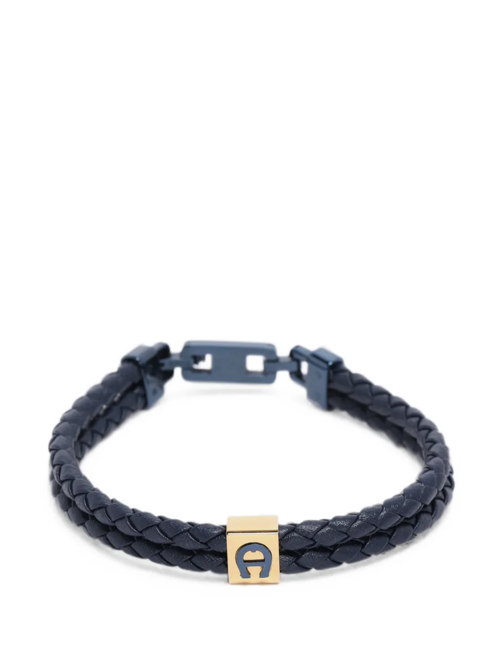 Aigner Vintage logo-embossed leather bracelet - Blau