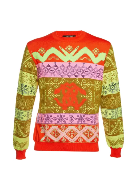 Roberto Cavalli Vintage geometric jacquard sweater