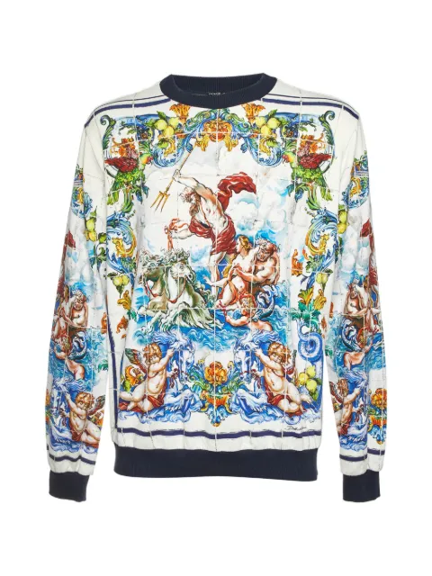 D&G Vintage majolica baroque-print sweatshirt