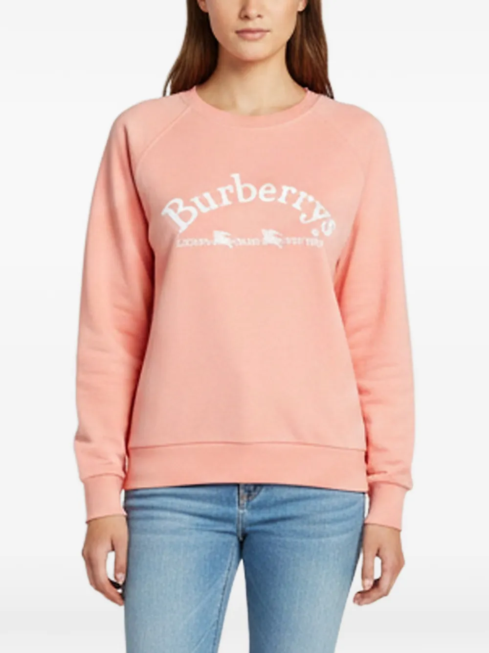 Burberry Pre-Owned logo-embroidered sweatshirt - Rosa