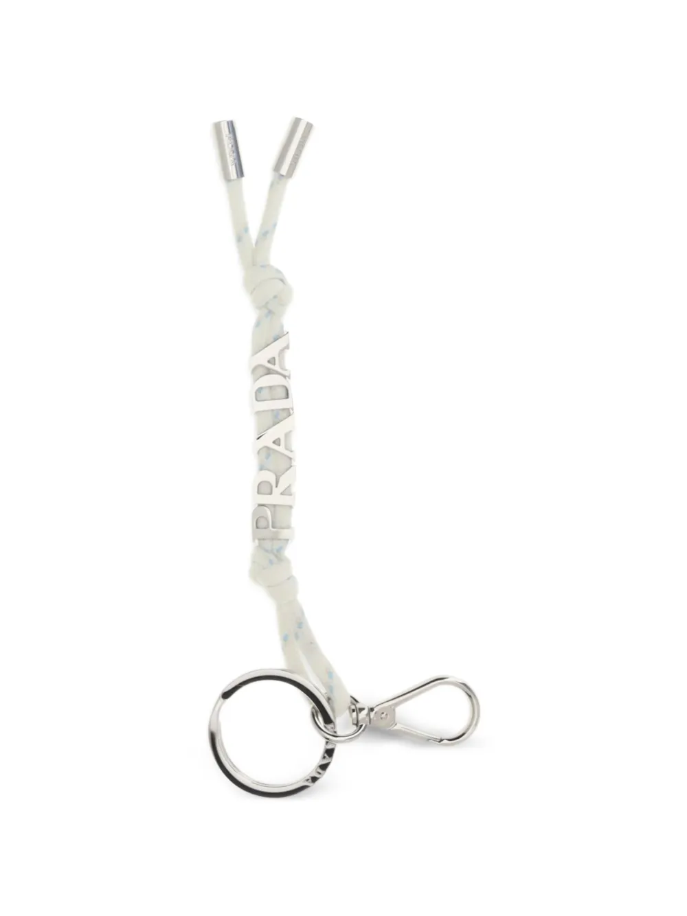 Prada Portachiavi con logo - Bianco