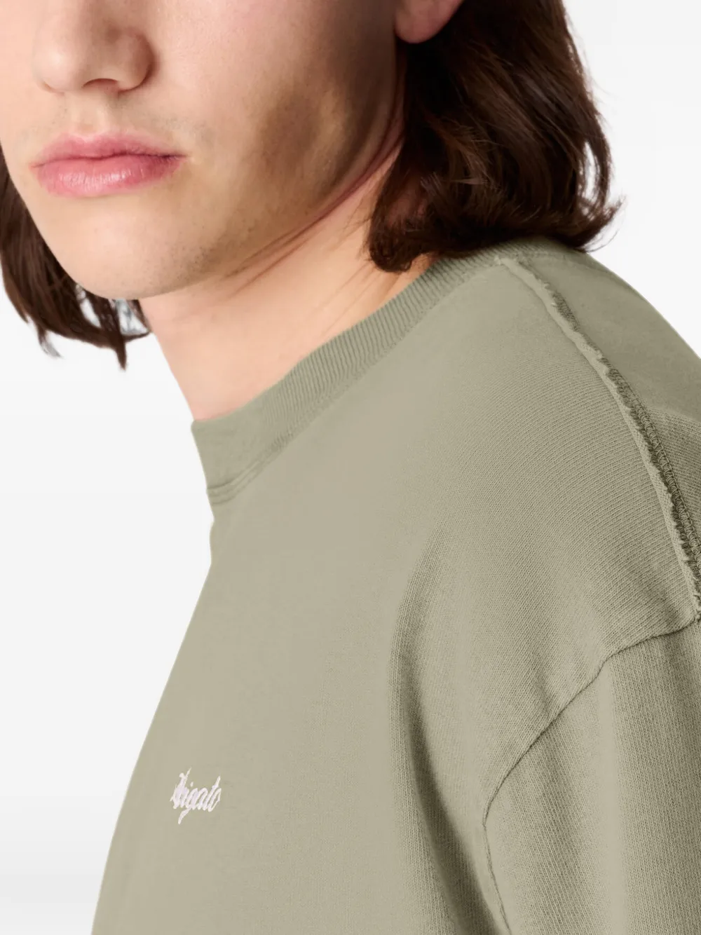 Axel Arigato Honor T-shirt met verwassen effect Groen