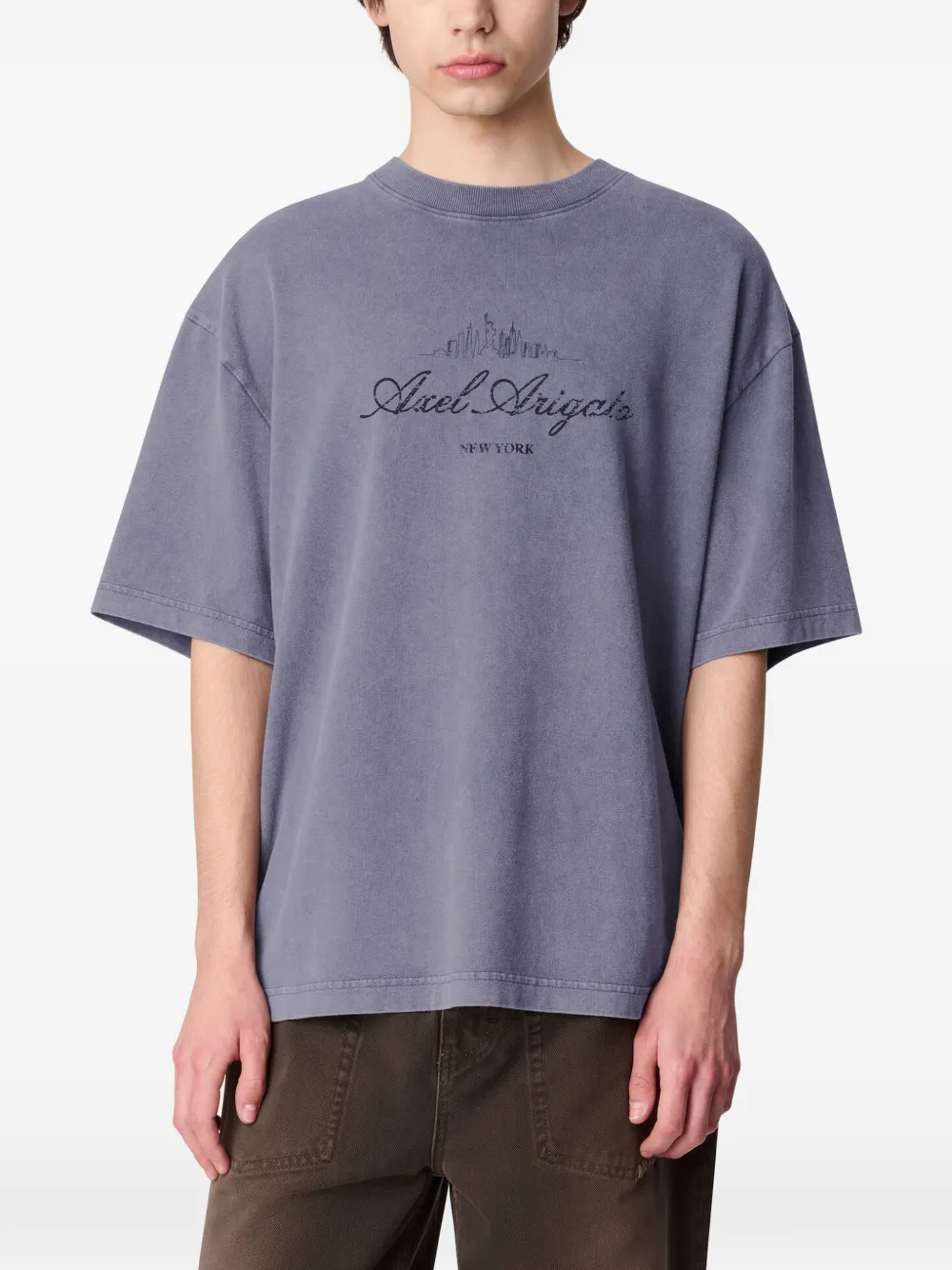 Axel Arigato NYC Washed Sky T-shirt Blauw