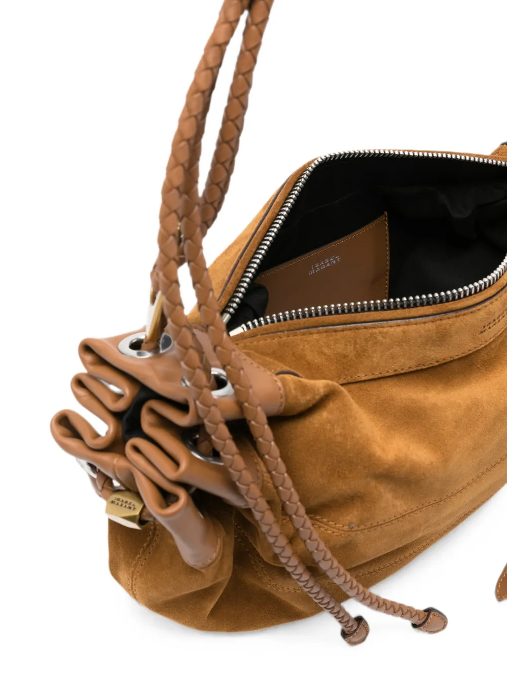 ISABEL MARANT Medium Maia suède schoudertas Bruin