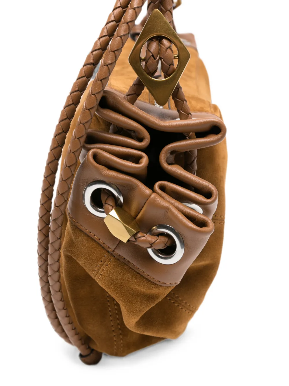 ISABEL MARANT Medium Maia suède schoudertas Bruin