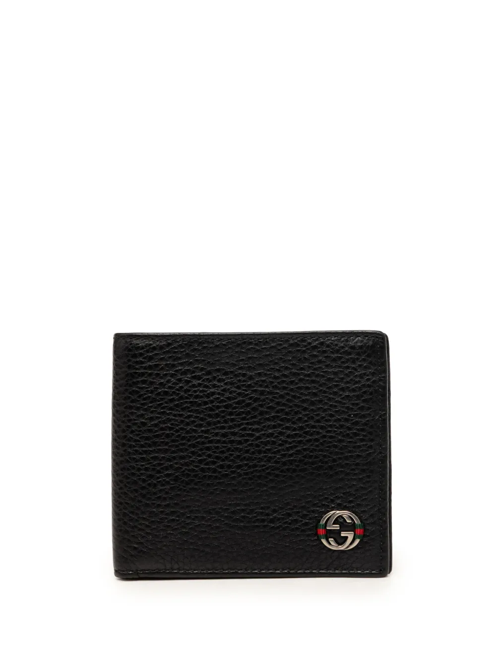 Gucci Pre-Owned 2000-2015 Calfskin Web Interlocking G Bifold Wallet small wallets - Schwarz