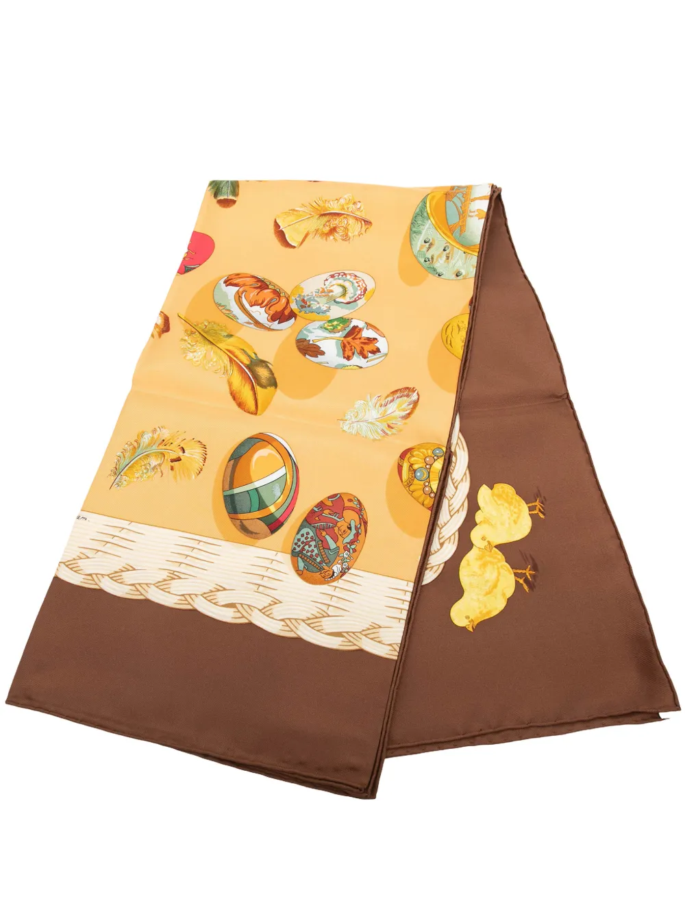 Hermès Pre-Owned 20th Century Couvee d Hermes Silk Scarf 90 scarves - Arancione