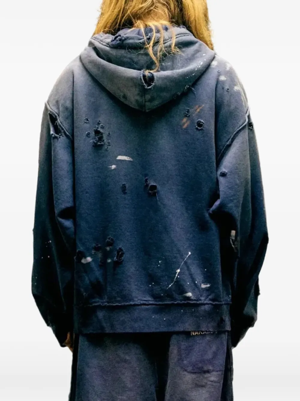 Satoshi Nakamoto Sudadera Con Capucha Y Logo Estampado - Azul 
