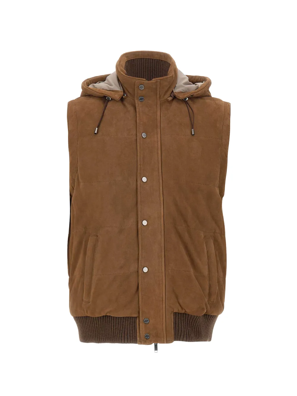 VOLFAGLI Campidoglio suede gilet - Braun